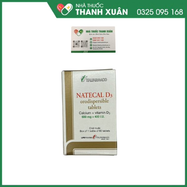 Natecal D3 bổ sung Calci và D3